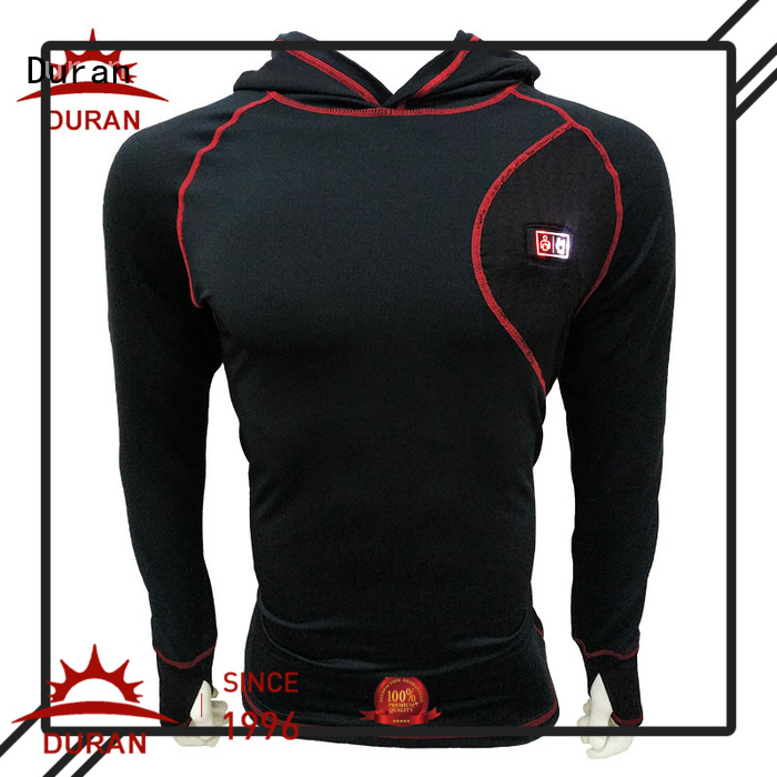 Duran top battery heated base layer for winter