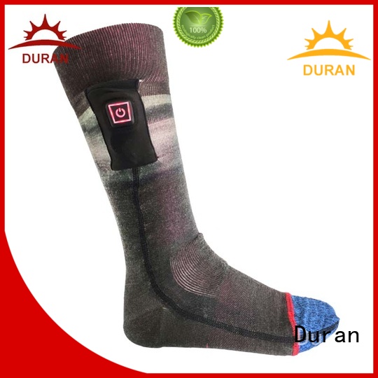 Duran professinal battery operated socks manufacturer for winter