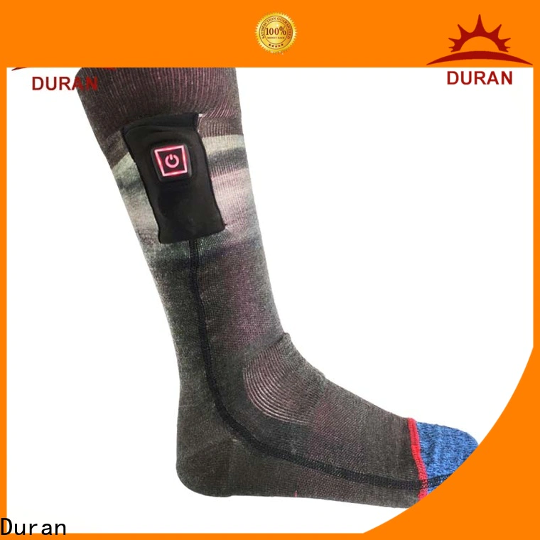 Duran professinal battery operated heated socks company for outdoor activities
